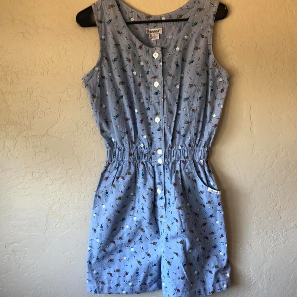 Vintage floral romper